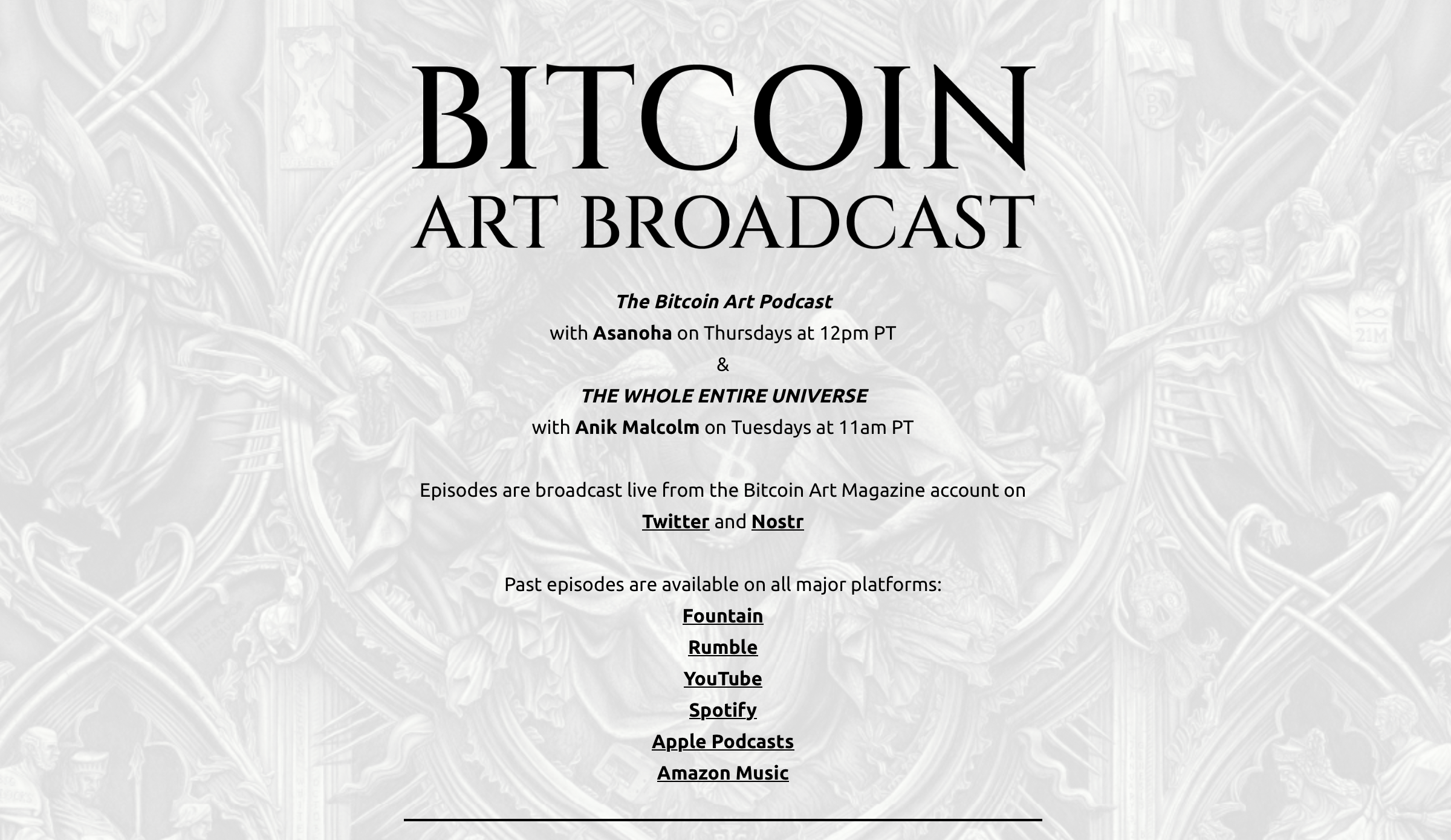 Announcing ⚡ The Bitcoin Art Podcast is now live on all major platforms ⚡   stacker news